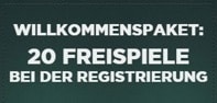 Freispiele für Registrierung