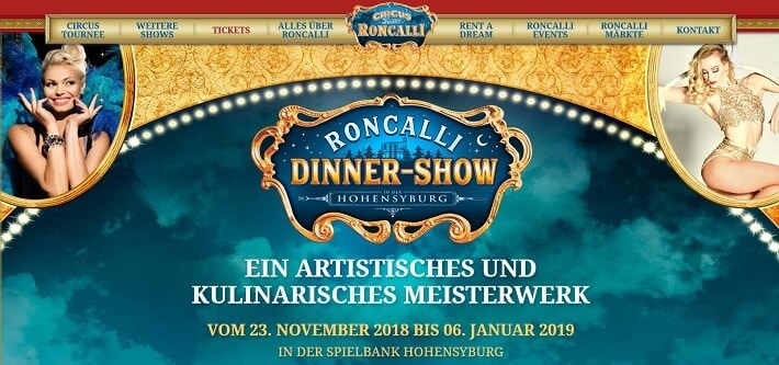 Casino Dortmund - Roncalli Dinner Show